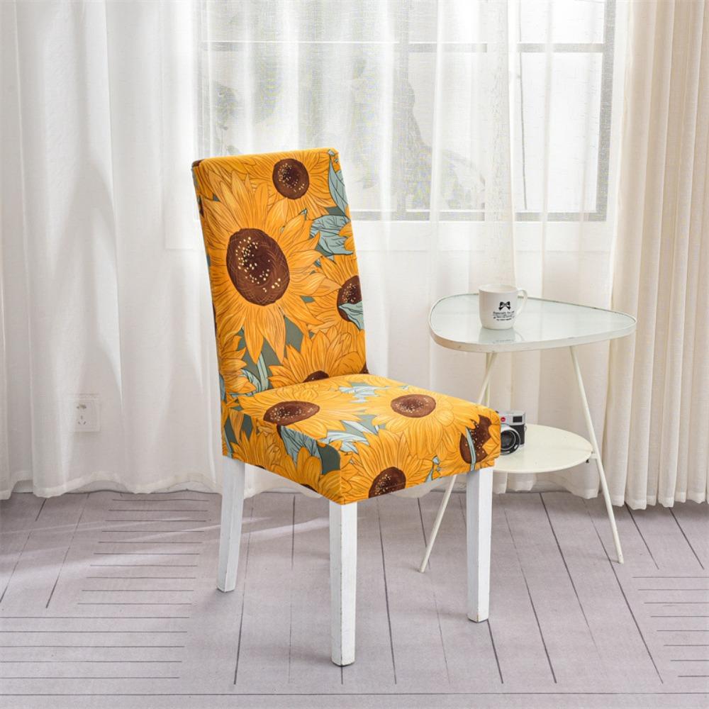 

Universal Elastic Dining Chair Cover Full Coverage Stretch Fabric Slipcovers for Kitchen Study 1pc