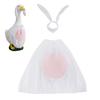 1 Set Easter Porch Goose Bunny Outfits Outdoor Garden Lawn Yard Goose Statue Rabbit Ears Costume Spring Holiday Party Dress-up Clothing