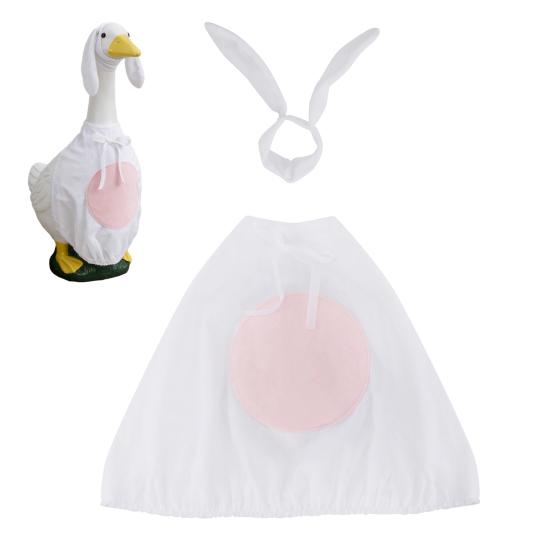 1 Set Easter Porch Goose Bunny Outfits Outdoor Garden Lawn Yard Goose Statue Rabbit Ears Costume Spring Holiday Party Dress-up Clothing