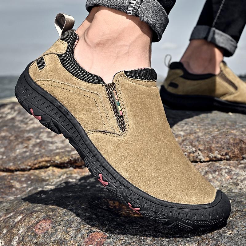 Men's Leather Shoes Classic Slip-on Flat Loafers Summer Casual Shoes Soft Sole Men Sneakers Moccasin Loafers for Men