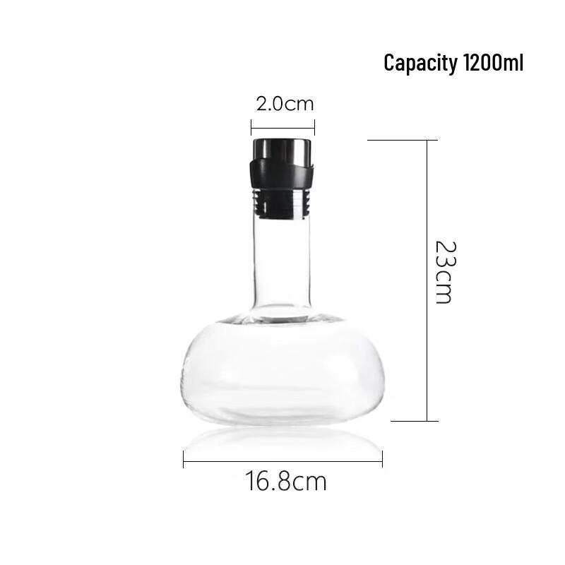 

Changqi Crystal Glass Red Wine Decanter with Lid