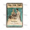 Rusty Coffee Metal Poster Decorative Plate Classic Tea Metal Signs Home Bar Cafe Wall Decor Signs Old Metal Plaque Wall Plate