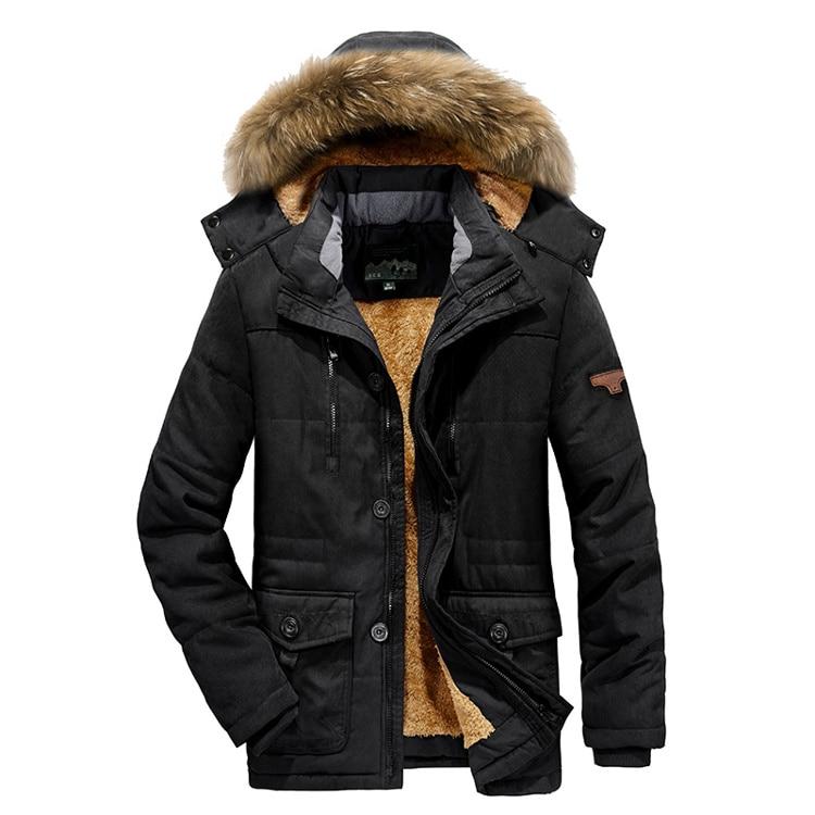 Men's cotton-padded clothes medium and long, piled and thickened middle-aged and elderly cotton clothes large size