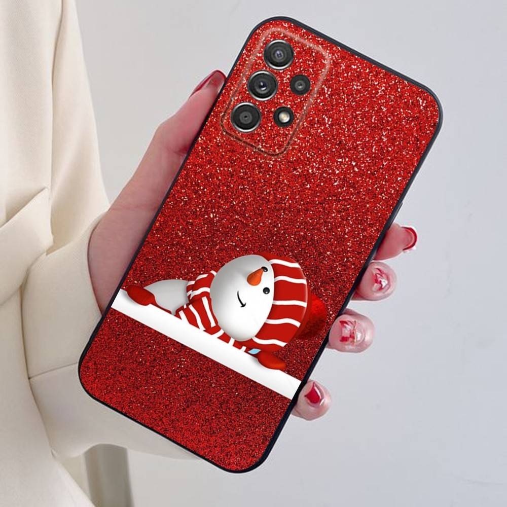 

New Year Gift Cartoon Christmas Silicone Phone Case For Samsung S24,21,22,23,30,Ultra,20,Plus,Note,10,9,Black soft silicone case Samsung S24Plus