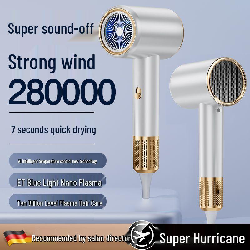 High-Speed Silent Hair Dryer with Negative Ion Technology for Quick Drying at Home or Salon