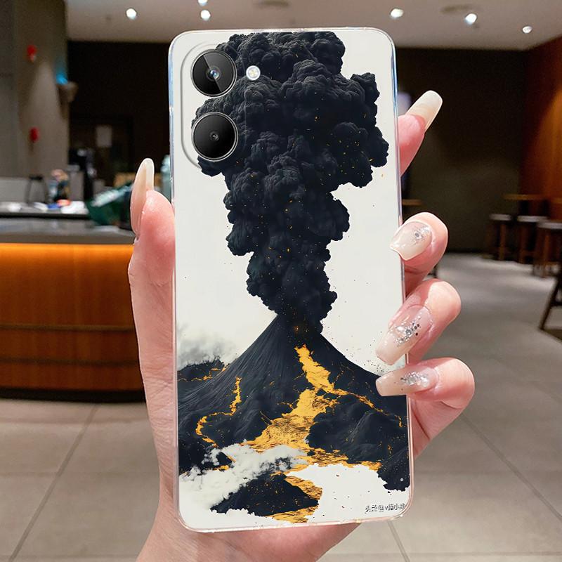 Phone Casing For Realme 9i 5G RMX3612 / Realme 10T 5G Luxury Dragon Cute Cool Boys Girls Patterns Transparent Soft Silicone Case