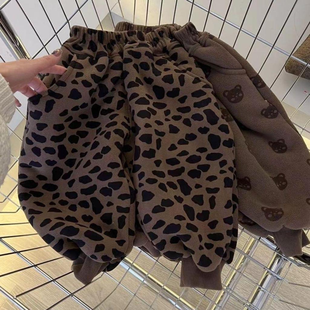 Kids' Velvet Plush Sweatpants: Warm Autumn/Winter Pants for Boys & Girls