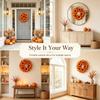 Rustic Style Pumpkin Maple Leaf Wreath Thanksgiving Artificial Sunflower Wreath  Thanksgiving Party