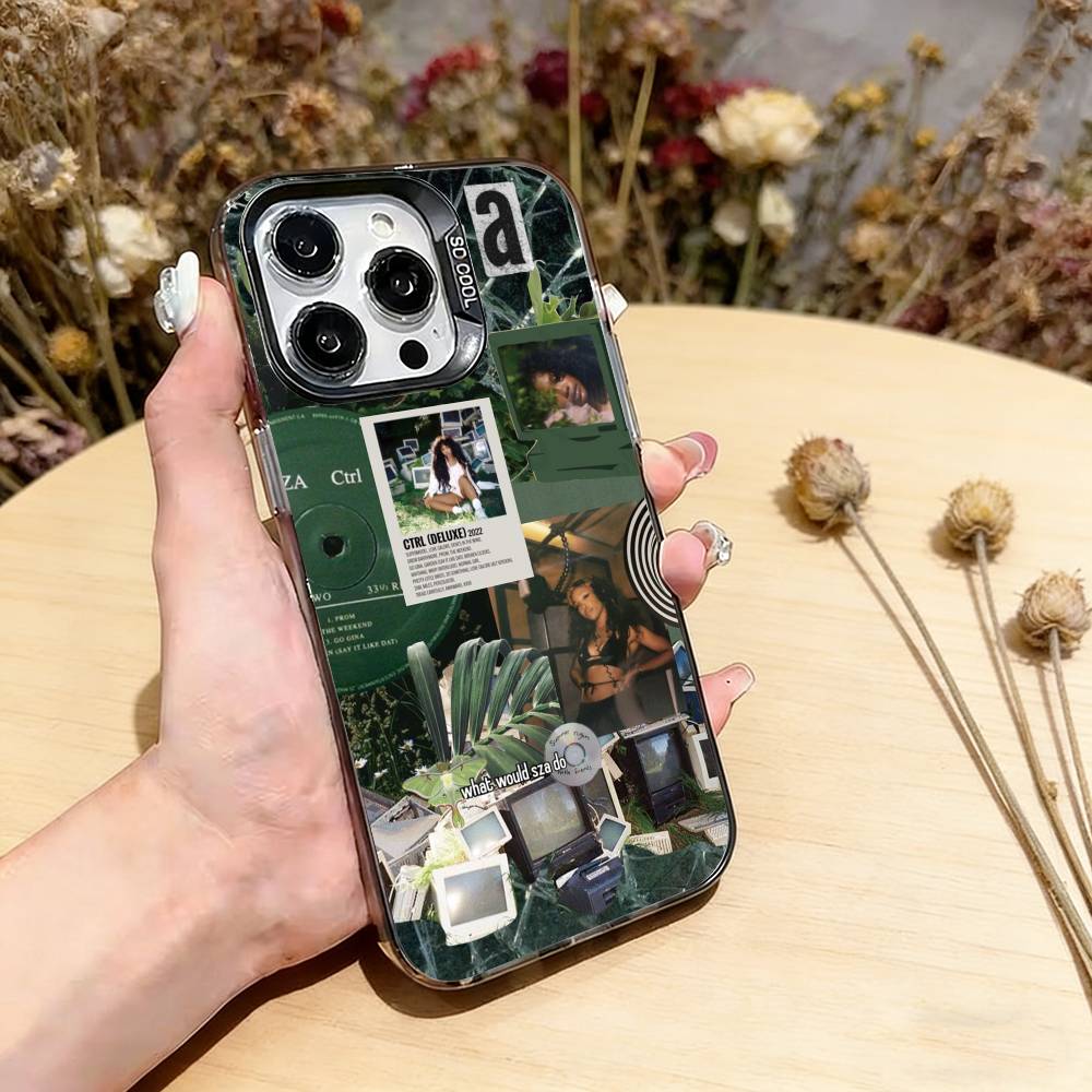 

Чехол для телефона Singer S-SZA lana для iPhone 17,16,15,14,13,12,11 Plus,Pro Max,XS,Цветной серебряный внутренний чехол iPhoneXsMax