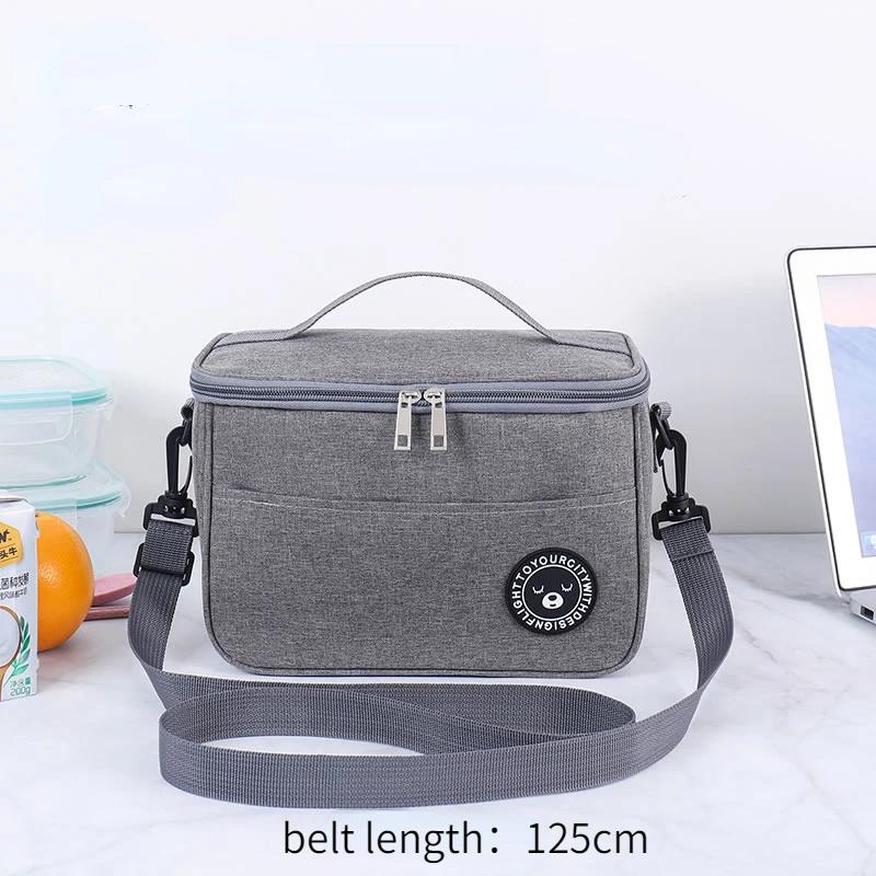 Capacità Borsa Termica Portatile con Tracolla, Borsa Porta Pranzo, Borsa Porta Pranzo Studentesca Impermeabile Ispessita