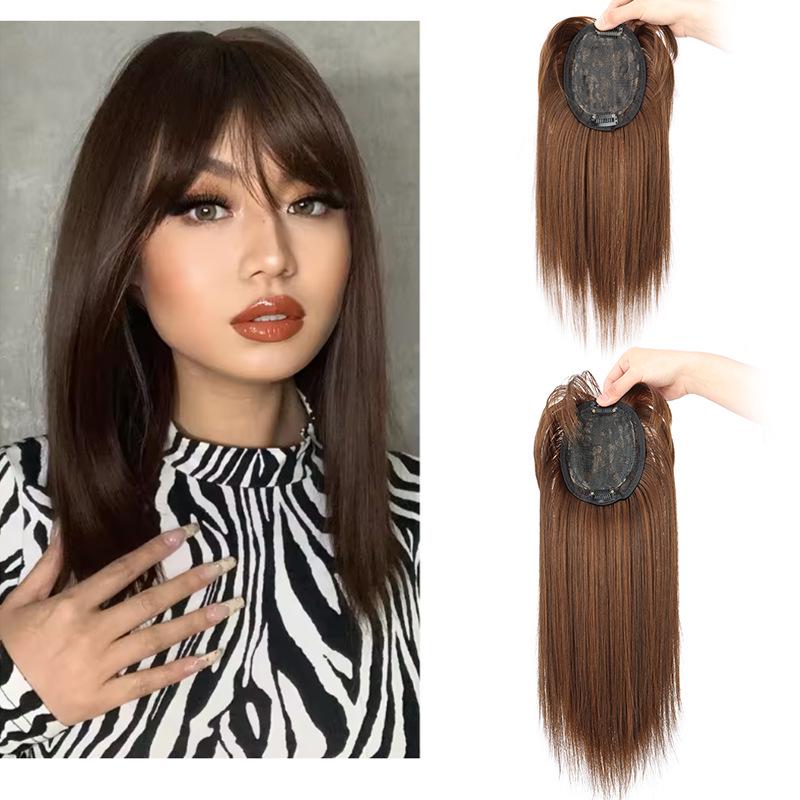 Hair Patch Wig: Synthetic Topper for White Hair Coverage