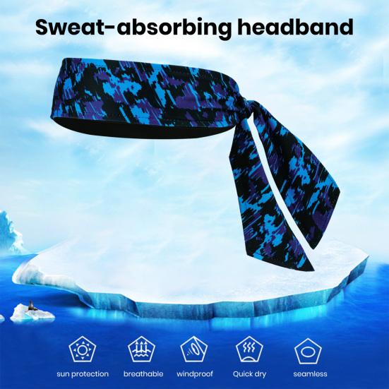 Sports Headband for Men Women Sweat Absorption & Breathable Workout Headbands Wide Edge Soft Printed Sweatband for Yoga Running Cycling