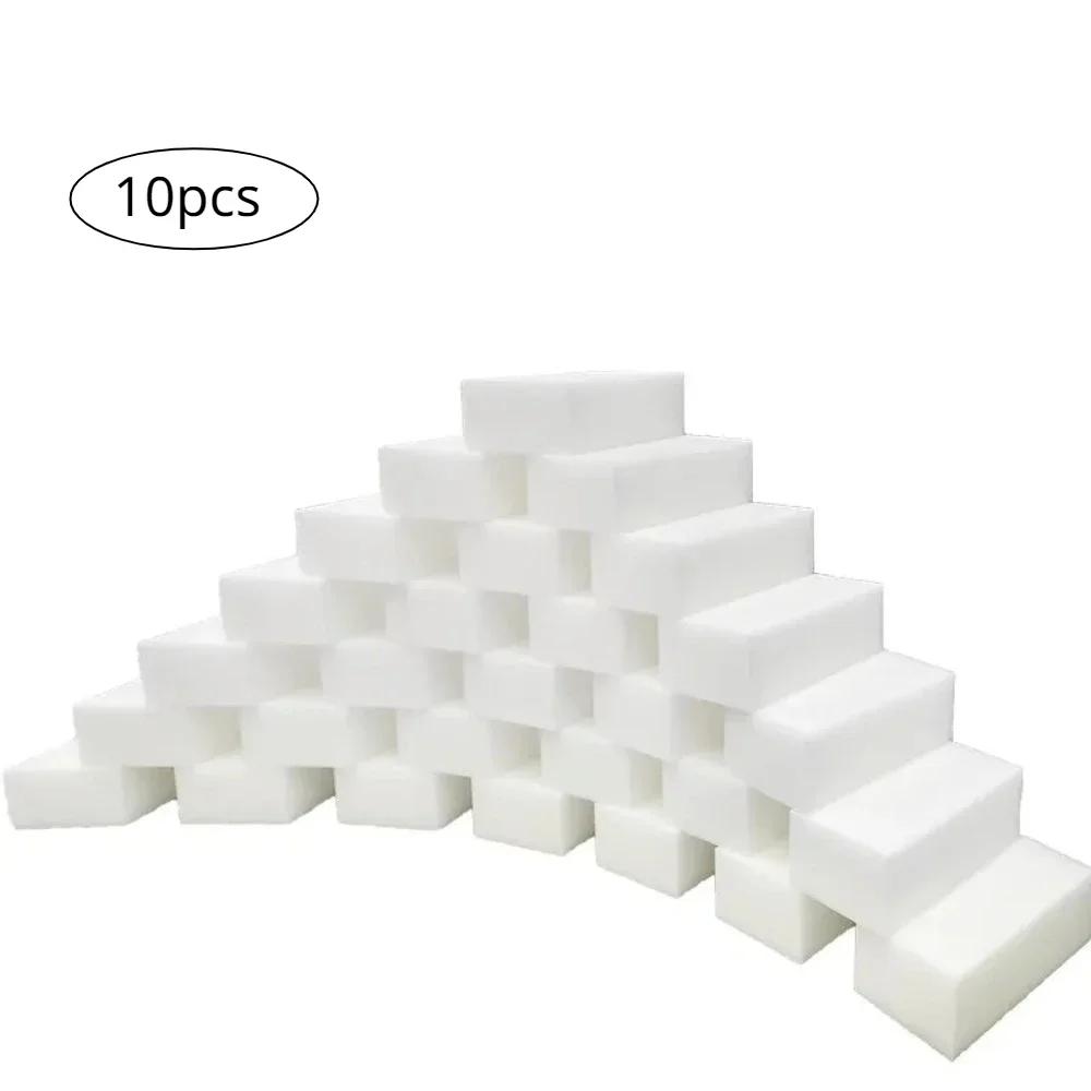 

10 шт., меламиновая губка, волшебная губка-ластик для кухни, офиса, ванной комнаты, меламиновая губка для чистки дома, 10x6x2 см