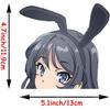 5.1 Inch Anime Car Sticker Mai Sakurajima Peeker Waterproof Auto Accessories Decal for Bumper Window Laptop Trunk