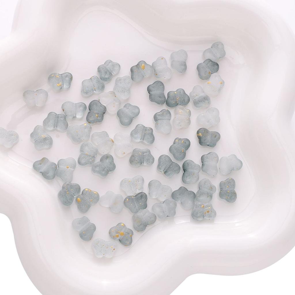 Contas Feitas à Mão 10 * 7 Acrílico Bloco de Cores Gradiente Ponto Ouro Borboleta Caseiro DIY Acessórios de Joalheria Contas de Fio de Mão Pingente de Bolsa Contas Soltas