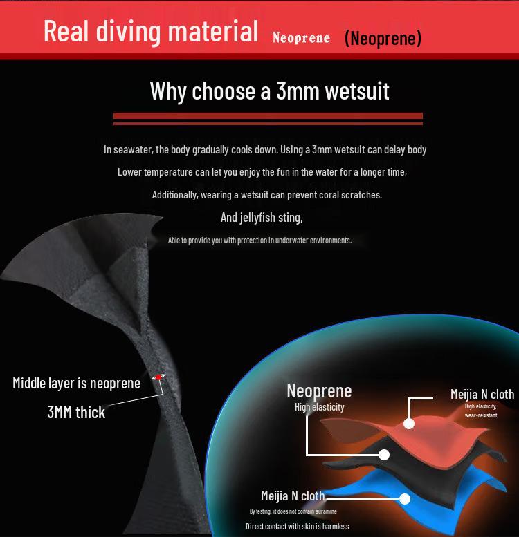 3MM Camouflage Superelastischer Herren Einteiler Surf- und Tauchanzug