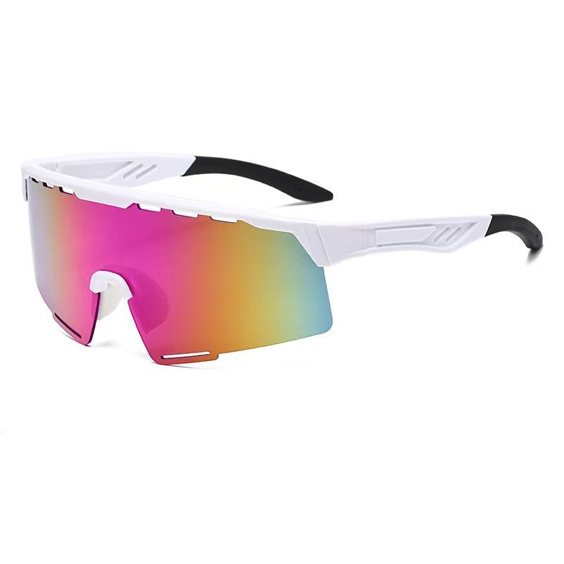 European American High-end Integrated Cross-border Windproof Sports Sunglasses Women Colorful Cycling Outdoor Hiking Eye Protection Glasses Men