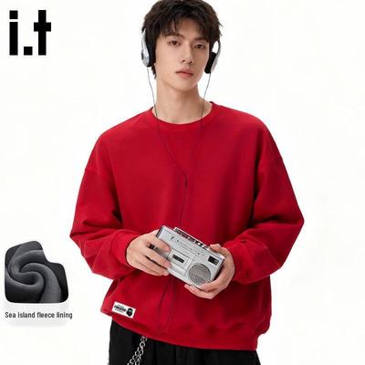 Fingercroxx Men's Winter Warm Fleece Crew Neck Sweatshirt