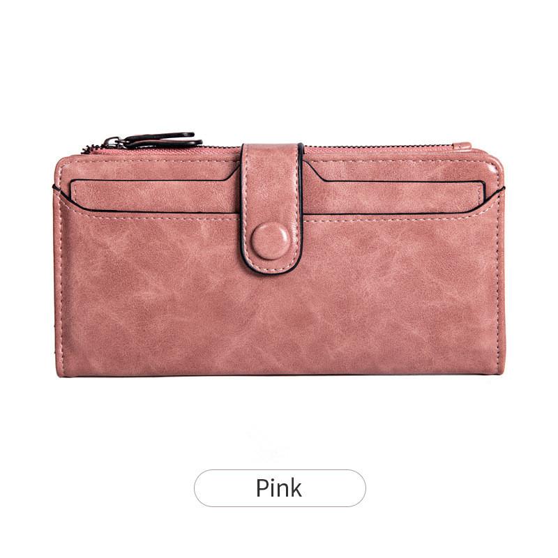 Guangzhou Oil Wax Mad Horse Leather Wallet Purse High Quality Leather Large Capacity Envelope Clutch Bag