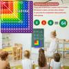 Przód 12x12 Tył 12+12 Mnożenie Dodawanie Obie strony Pop Fidget Toys, Tęczowe Kolorowe Pchanie Bańki Matematyczne Zabawki Edukacyjne