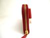 Authentic PRADA Red Saffiano Leather Ribbon Motif Round Zip Long Wallet #a334  Refurbished