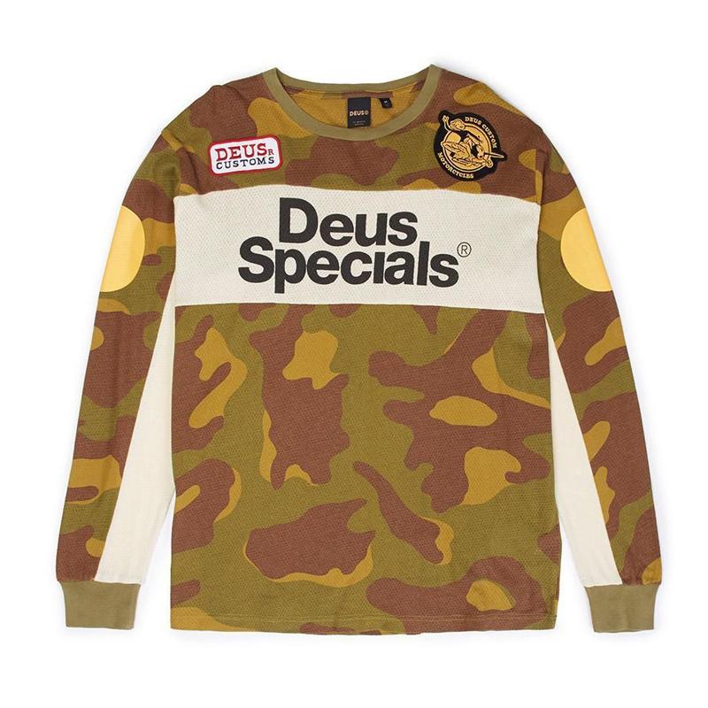 DEUS American Retro Quick-drying Breathable Moisture Removal Jersey Sports Outdoor Long-sleeved T-shirt Racing Ruffian Handsome Locomotive Suit
