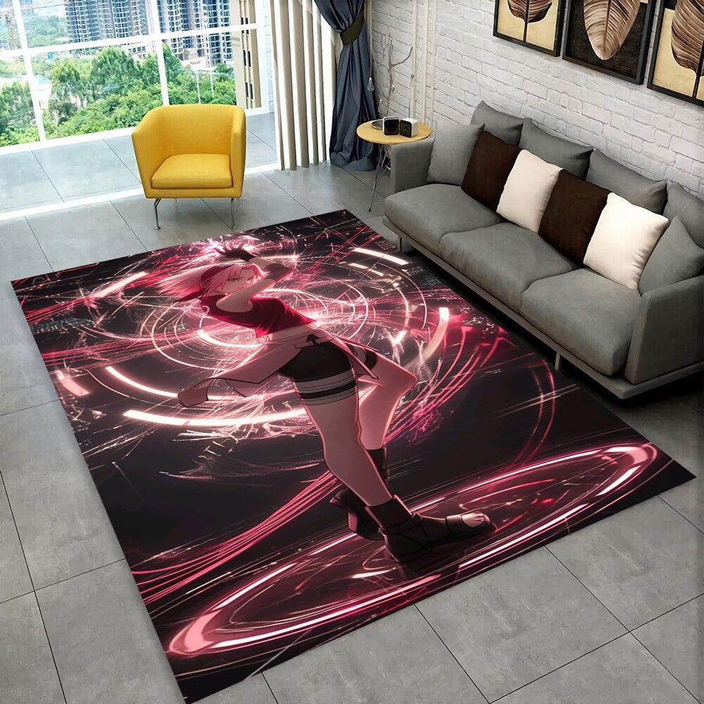 Dywan Anime Kreskówka N-Naruto I-Itachi 3D do Pokoju Zabaw Sypialni Salonu Kanapy Wystroju Domu, Dywanik dla Dzieci Mata Podłogowa Antypoślizgowa
