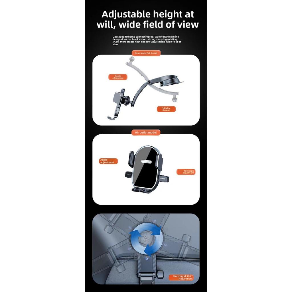 Suction Cup Car Phone Holder, Universal Navigation Bracket for Air Outlet, New Energy Vehicle Supplies