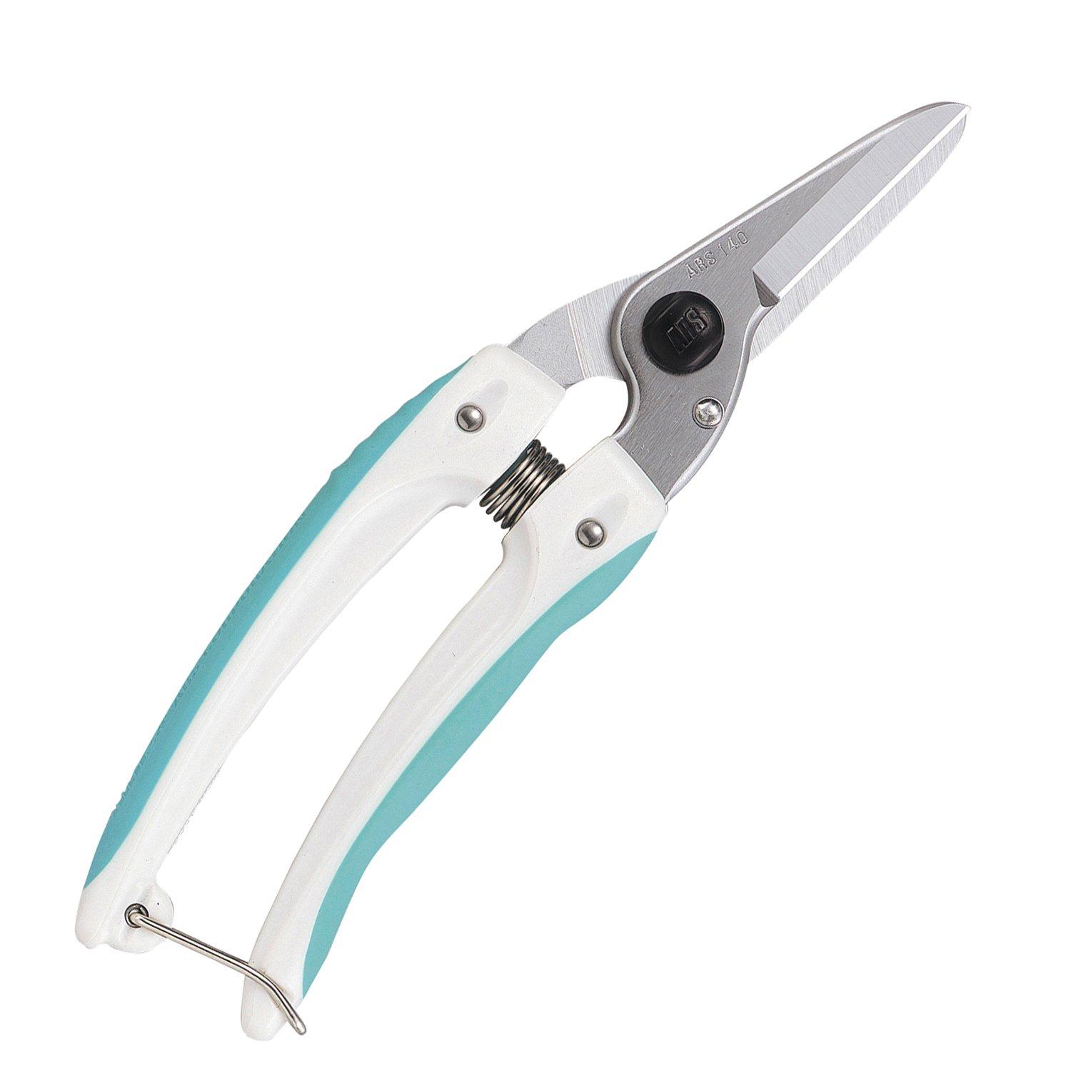 Ars Corporation Family Deluxe Green Lightweight Compact Flower and Garden Shears for Cutting Bundles of Flowers and Plants with Cushion зелёный