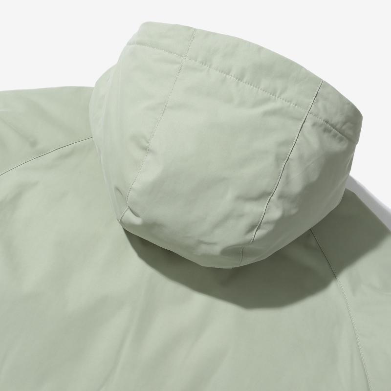 FILA Solid Color Logo Embroidered Thick Zipper Hooded Goose Down Jacket Unisex Jacket Green FS2DJD4E12X-EGY