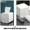 Wipes Tissue Box Tissues Cube Boxes Square Desktop Decor Office White Toilet Paper Case