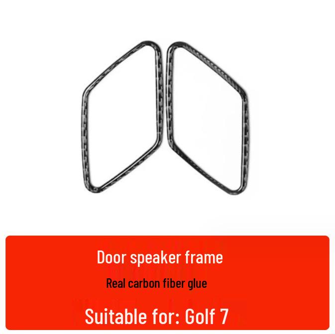 Compatible Carbon Fiber Interior Accessories for VW Golf 7: Console, Gear Shift, Cup Holder, A/C, Navigation Decor.