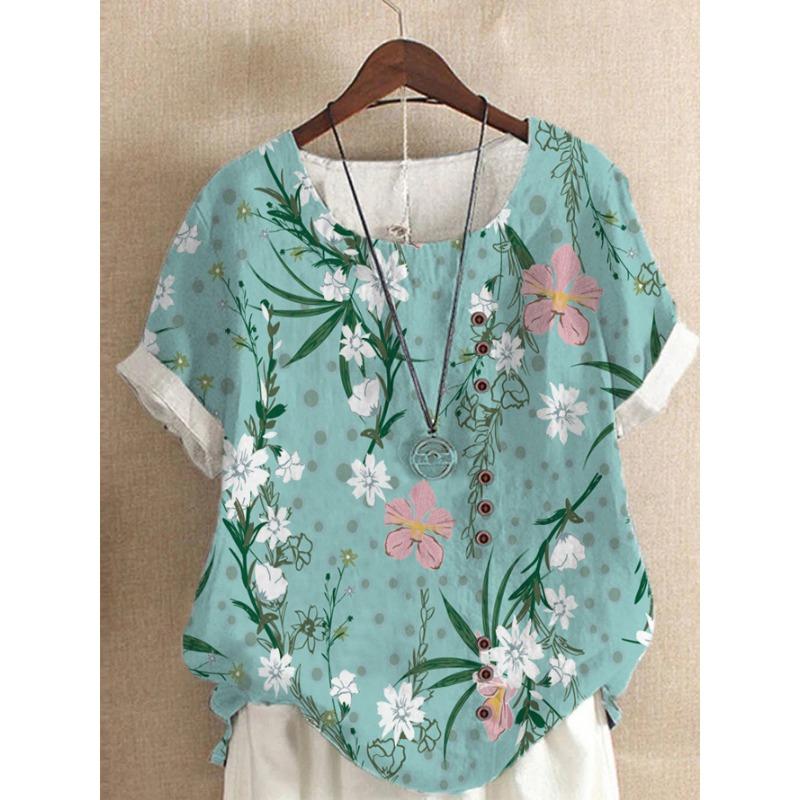 BITCED Women's Fashion Casual Short Sleeve O-Neck Blouses & Shirts