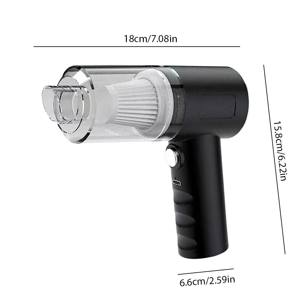 

6000 Па комбинированный автомобильный пылесос с зарядкой через USB бытовой пылесос 120 Вт высокомощный беспроводной автомобильный ручной автоматический пылесос чёрный