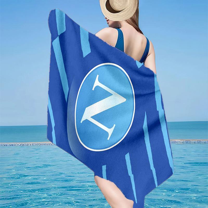 Toalla de Playa de Microfibra con Emblema del Club de Fútbol Nápoles, Ligera y de Secado Rápido, para Viajes de Verano, Esencial de Playa, Piscina