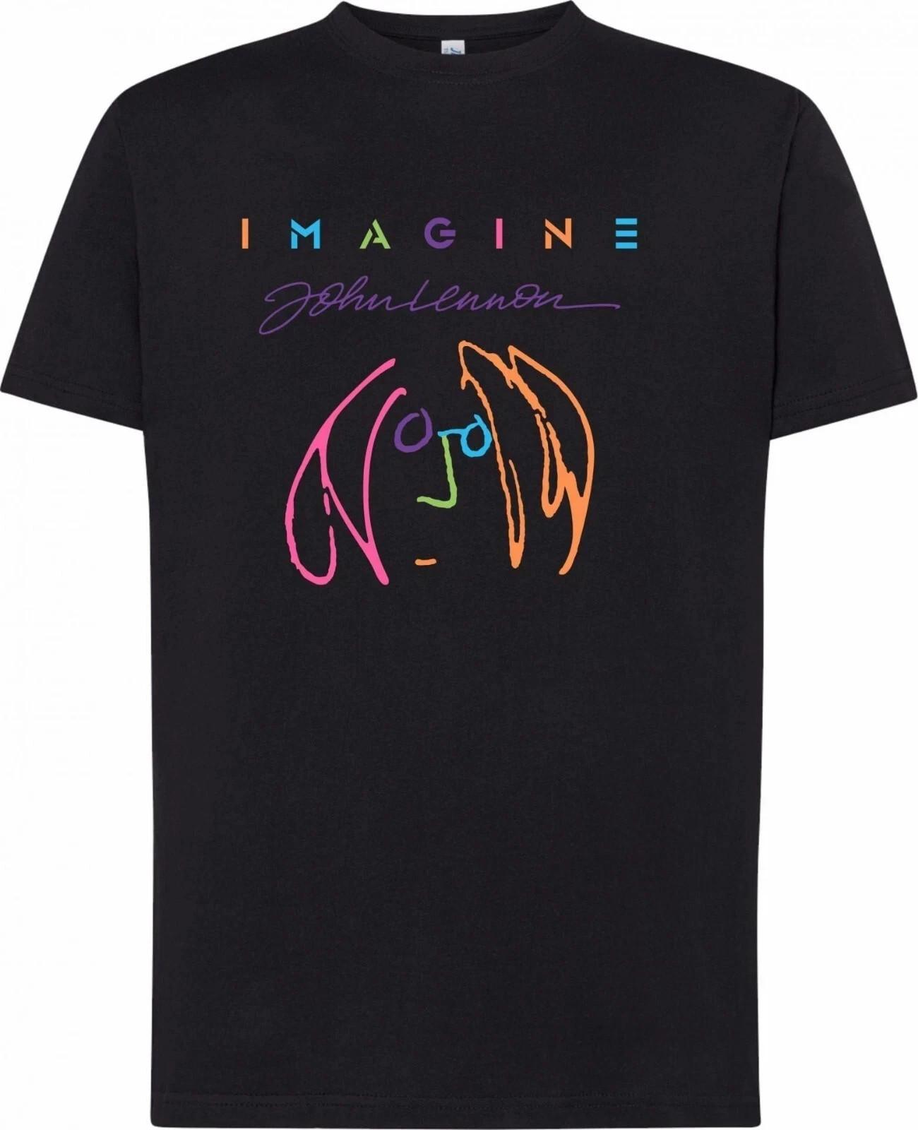 John Lennon Imagine T-Shirt Vintage Style Retro Graphic Tee Beatles Music Merch XXXL