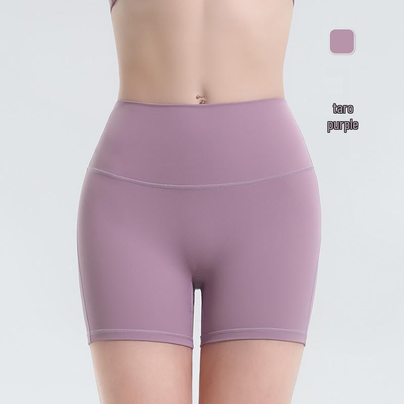 

Q1R Bare-feel Tummy-Control Peach Butt Fitness Shorts for Running, Cycling, Yoga - Three-Quarter Length M