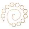 Spring And Summer Elegant Gold Women'S Waist Chain Dress Decorative Metal Large Ring Belt Women