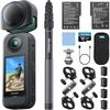 AKASO 360 Motorcycle Kit with 256GB SD Card - 360 Degree Camera - Action Camera with 5.7K 360° Video, 72MP 360° Photos, New 1/2-inch 48MP Sensor, 360°