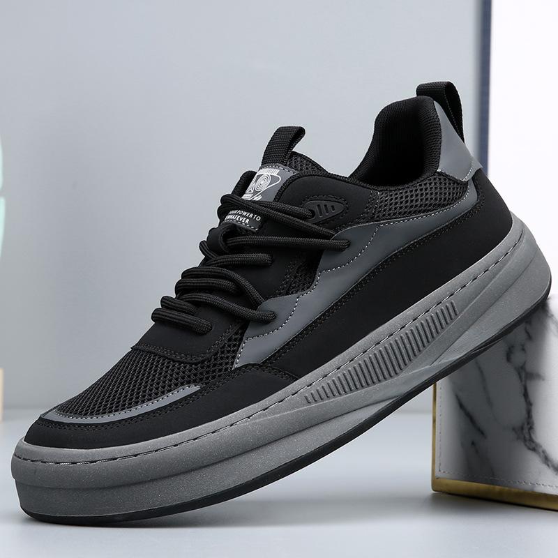 Men's shoes summer new versatile wide head thick baseplate shoes men's breathable mesh non-slip sports casual shoes men's