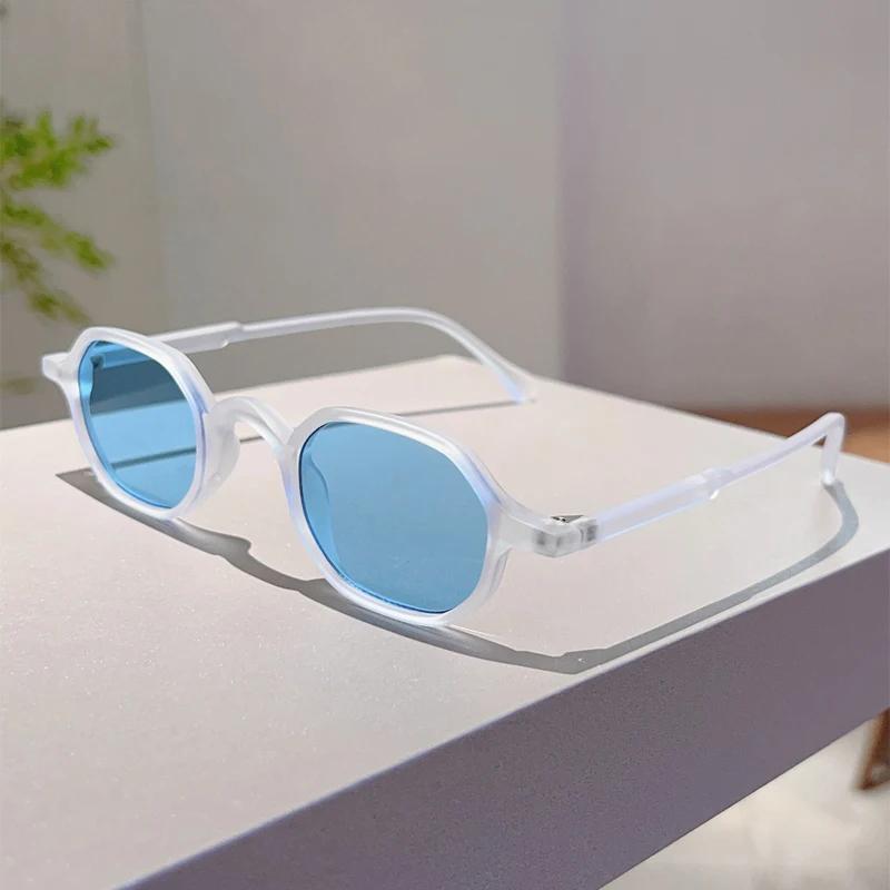 Vintage Oval Sunglasses Men Fashion Multi-Color Outdoor Shades Women Trendy Retro Korean Style Casual Sunglasses Woman