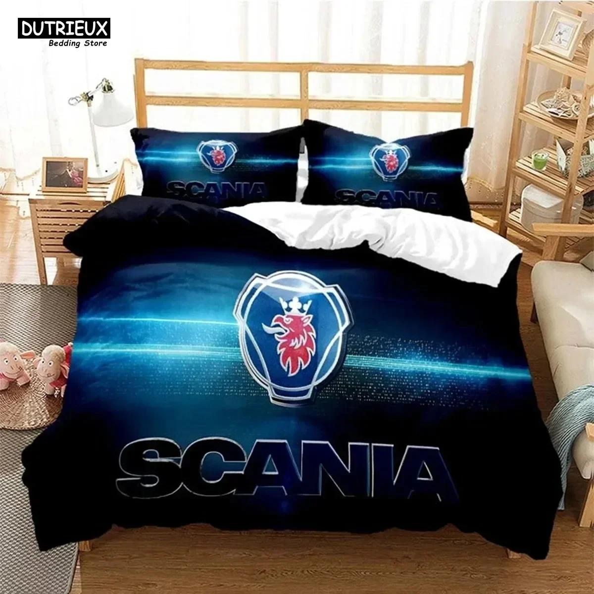 

Розкішний новий 3D-принт Scania Вантажівка Комплект підковдри М яка наволочка для ковдри Тваринний комплект постільної білизни Тигровий візерунок Наволочка для ковдри Декор кімнати US Full 200x230cm