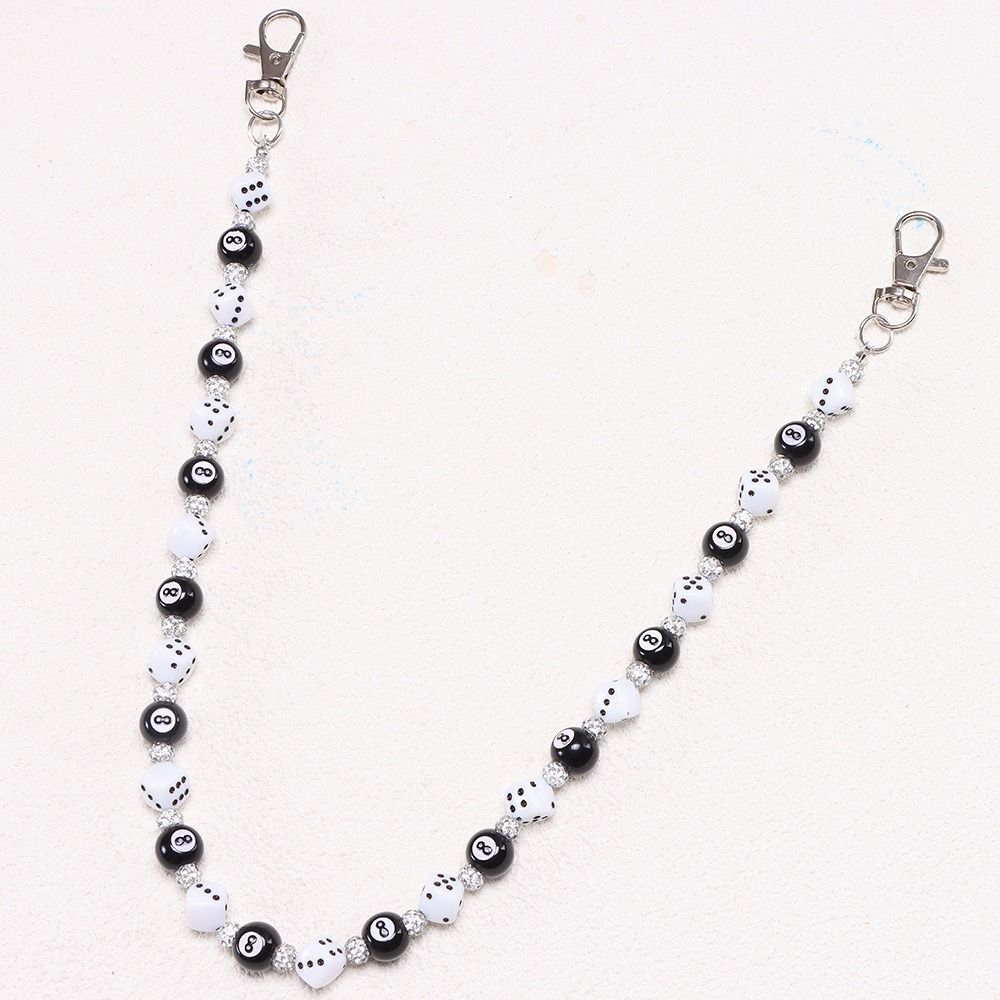 Billiard Ball Colorful Dice Waist Chain Zinc Zinc Zinc Alloy Punk Belt Chain Metal Pants Chain Female