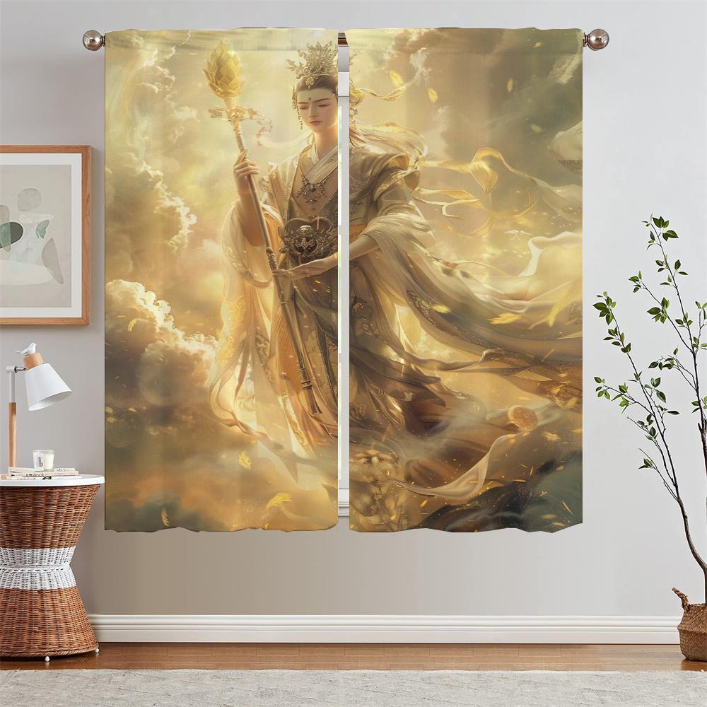 

Шторы из ткани KSitigarbha, кружевные шторы для гостиной, украшение для гостиной, шторы для домашнего интерьера по акции, бесплатная доставка W50xH70cmx2pcs-CL