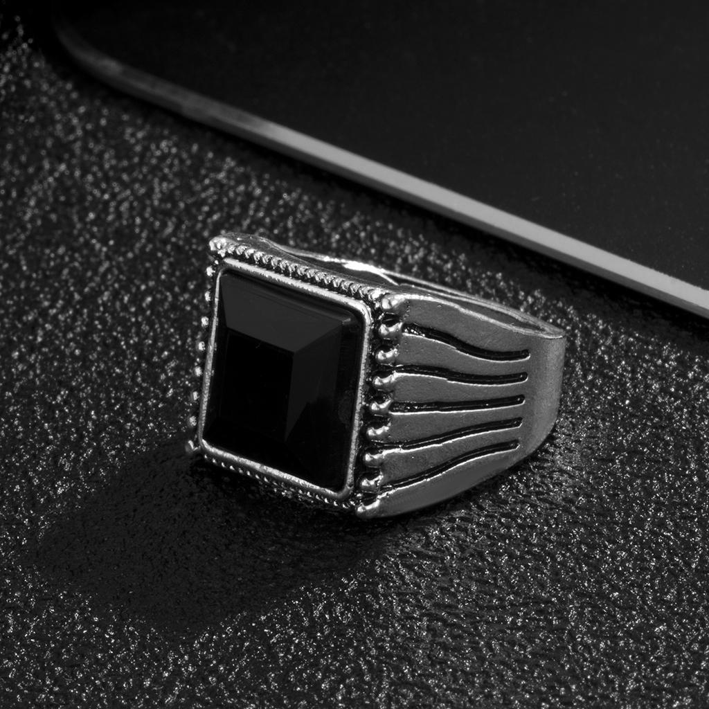 Trendy New Ring Korean Version Ins Style Men's Ring Design Sense Metal Ring Street Hip-Hop Style Ring