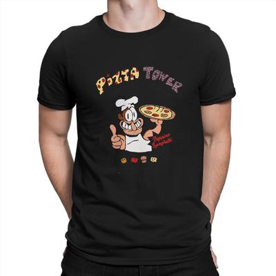 Pizza Tower Games Pizza Tower Peppino Classic T Shirt Harajuku Fashion Mens Tshirt Polyester  Men Clothing