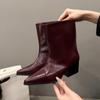 Fashion French-style Long-thigh Boots Women's Autumn and Winter Pointed Toe Knee-high Boots Look Thin