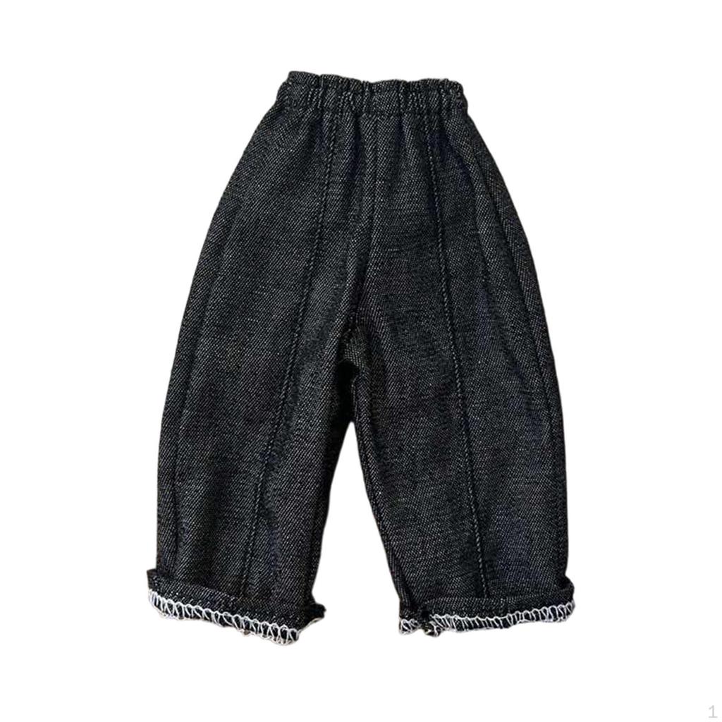 1/6 Scale Miniature Doll Trousers, Jeans, Action Figure Clothes, Male, Wide Leg, Soft, Comfortable ,