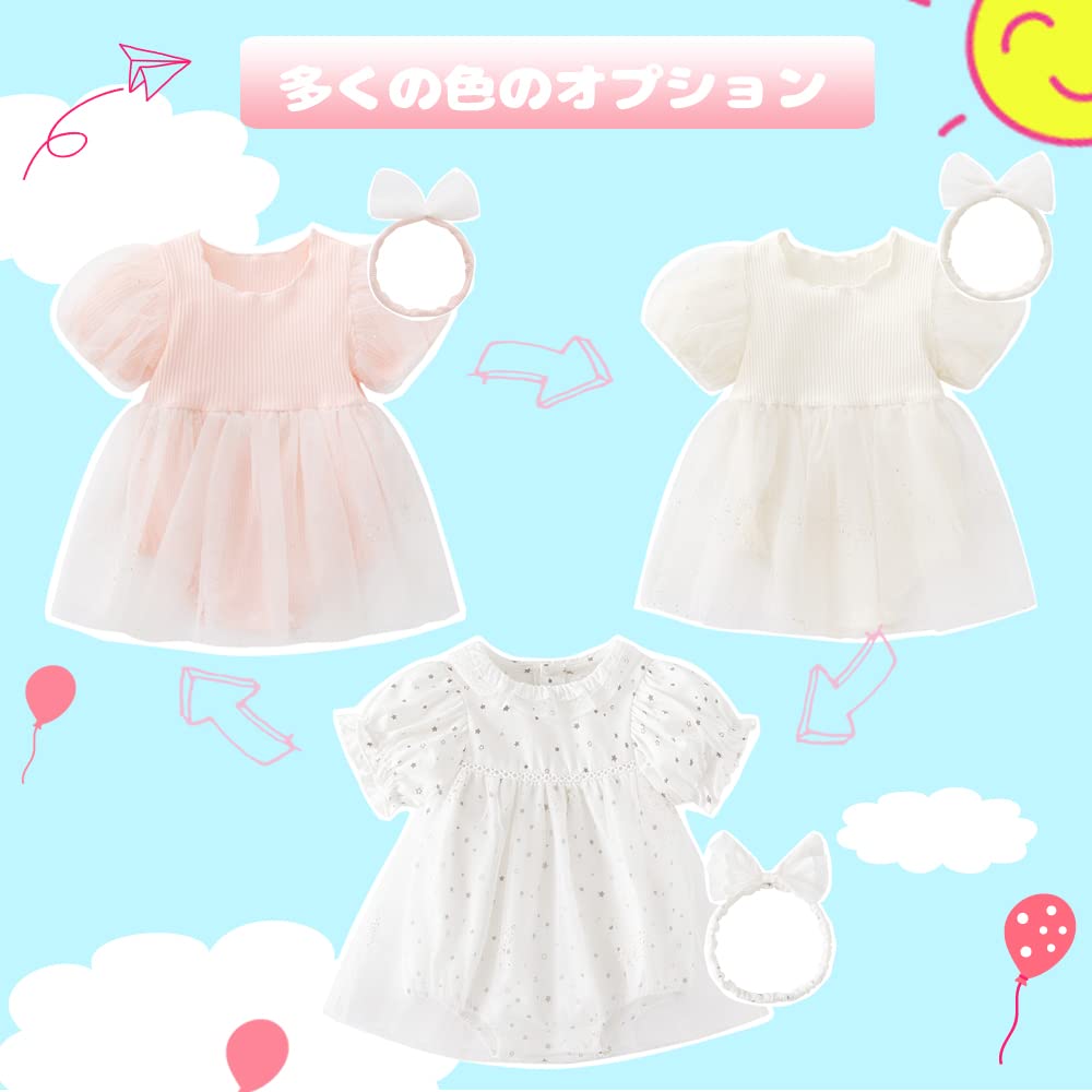 Baby Hair Lace Ceremony Summer Newborn Baby Star 80 Months [Reegoo Peter] Clothes, Girls' Dress, Romper, Band, Dress, Clothes, 100% Cotton, Clothes,
