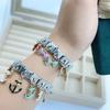 NEW Popular Bow Anchor Pendant Elastic Charm Italian Links Fit 9mm Modular Bracelet Making DIY Jewelry Bulk